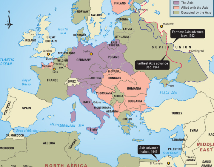 Map Of Europe Ww2 Allies And Axis World Map Images